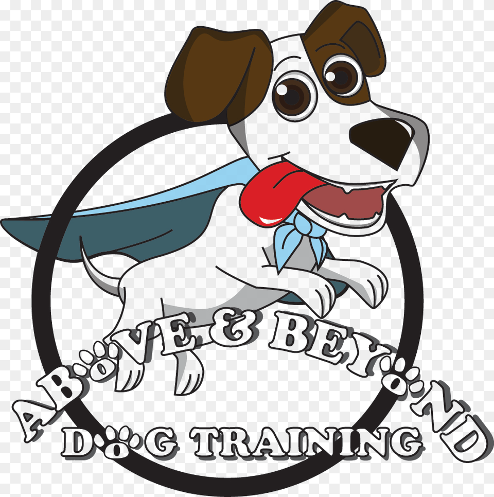 Above Amp Beyond Dog Training Logo Dog Catches Something, Animal, Canine, Hound, Mammal Free Png Download