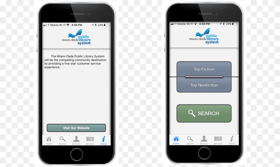 Above Is The Existing App Used By Miami Dade Public Iphone, Electronics, Mobile Phone, Phone, Text Free Png Download