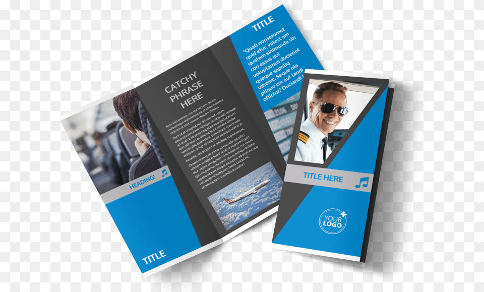 Above The Clouds Airline Brochure Template Preview Airline Brochure, Advertisement, Poster, Adult, Male Png