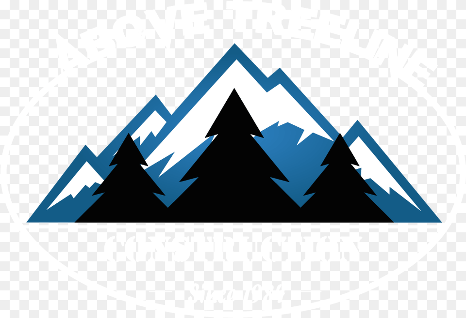 Above Treeline Construction Colorado General Contractors Tree Line Mountains Clipart, Logo, Emblem, Symbol Png Image