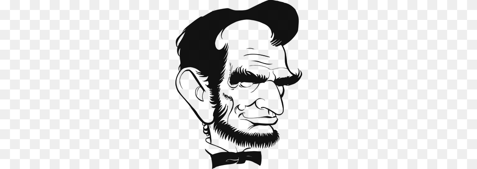 Abraham Lincoln Head, Person, Silhouette, Art Png