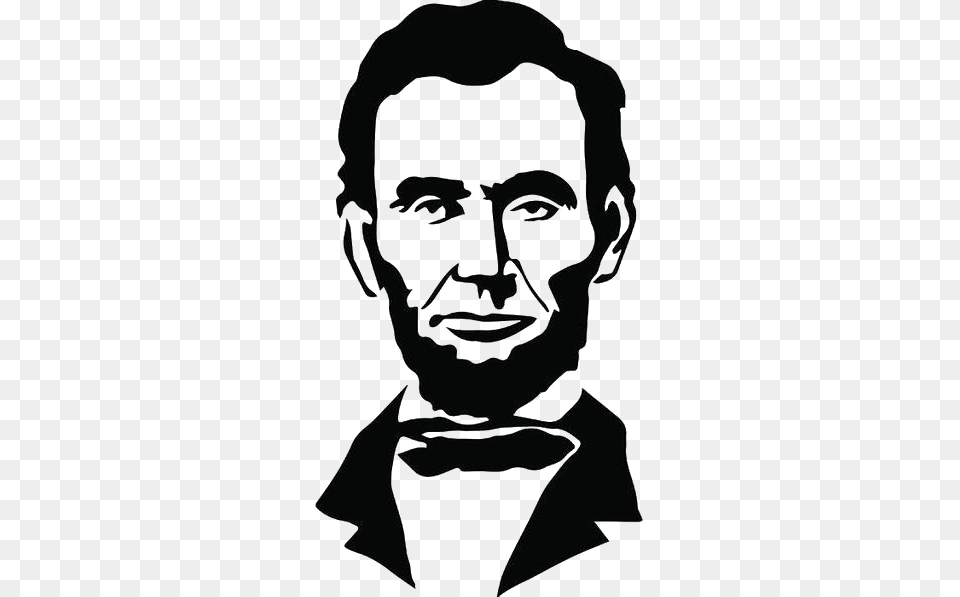 Abraham Lincoln, Stencil, Adult, Male, Man Free Transparent Png