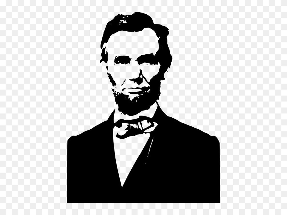 Abraham Lincoln, Accessories, Stencil, Tie, Formal Wear Png
