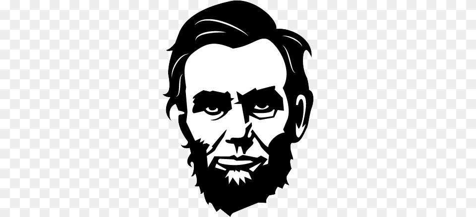 Abraham Lincoln, Stencil, Adult, Male, Man Png Image