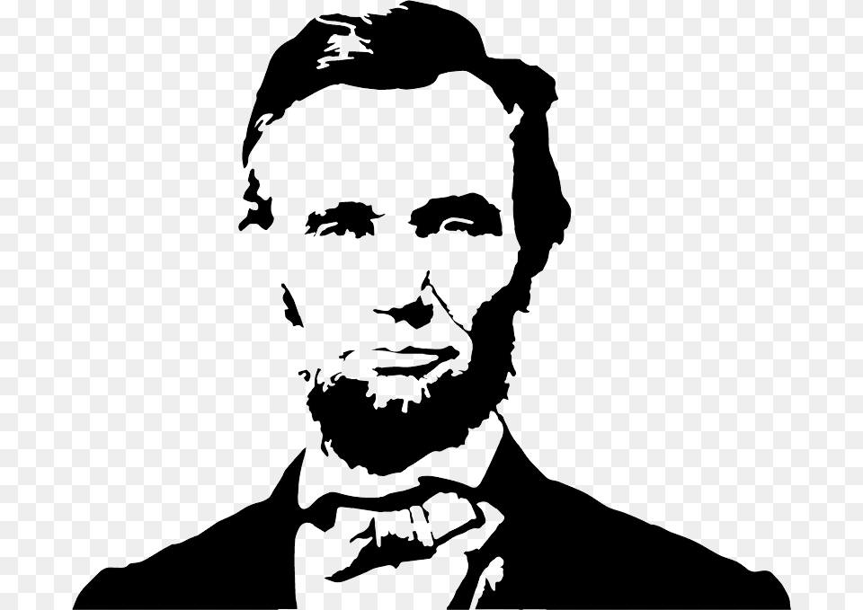 Abraham Lincoln, Stencil, Adult, Male, Man Free Png Download