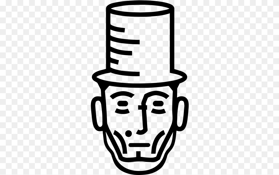Abraham Lincoln Black Snowman Transparent Clipart, Gray Free Png Download
