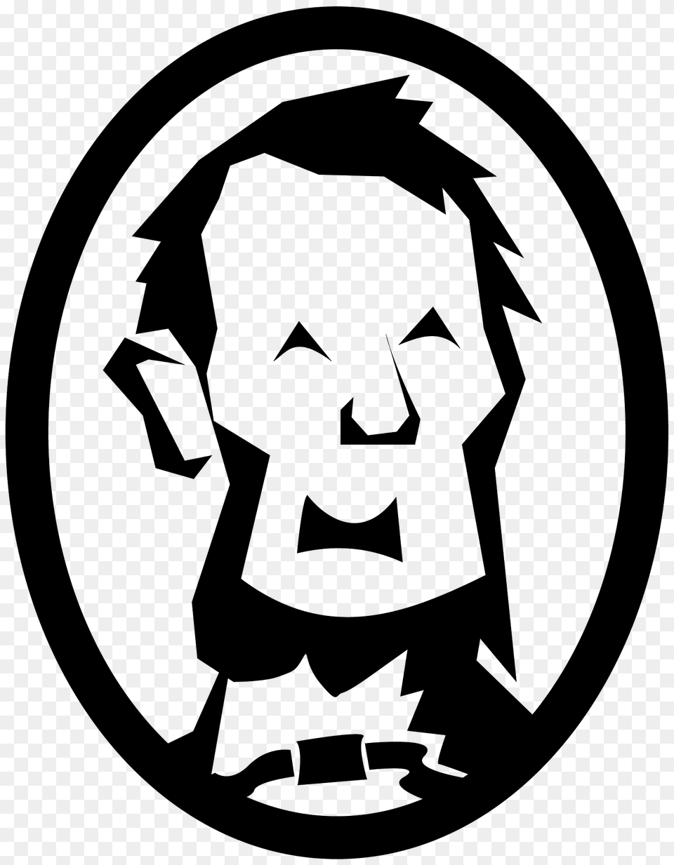 Abraham Lincoln Caricature Clipart, Stencil, Logo, Emblem, Person Png