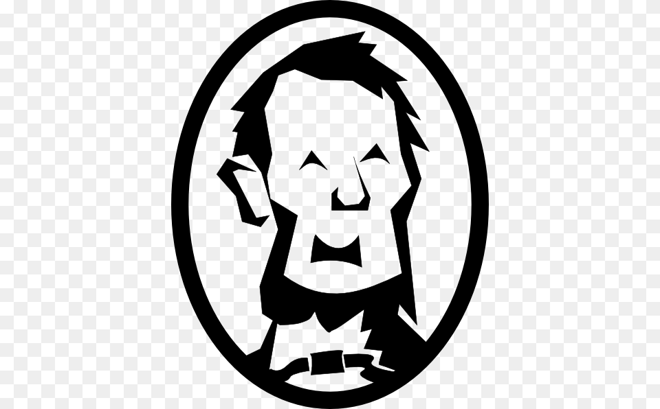 Abraham Lincoln Clip Art, Stencil, Person, Face, Head Png Image