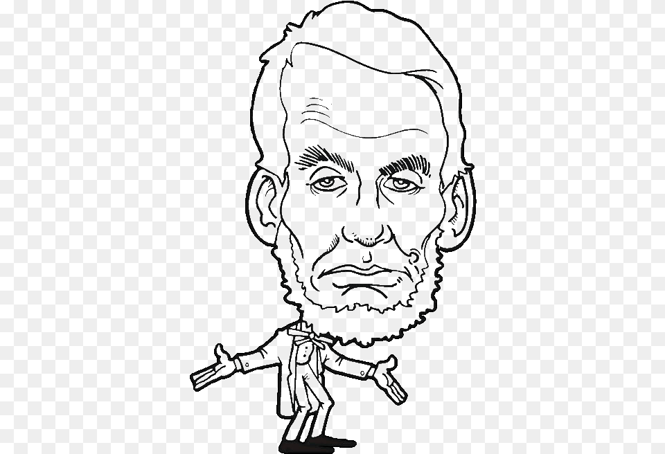 Abraham Lincoln Coloring Book Lincoln Memorial Caricature Abraham Lincoln, Face, Head, Person, Photography Png Image