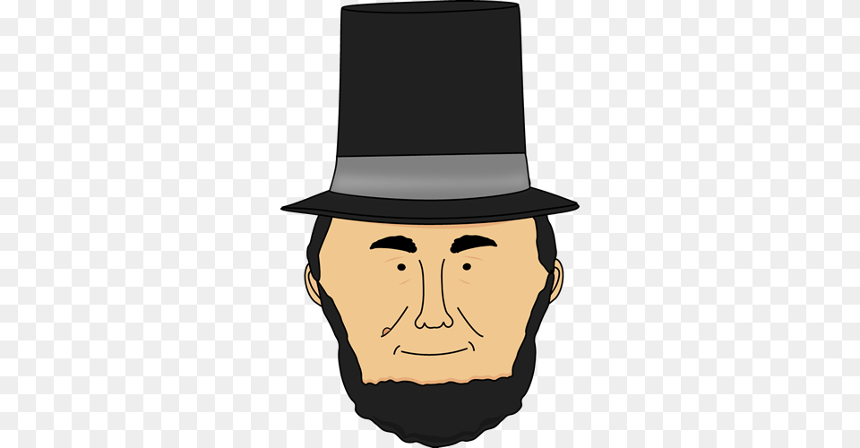 Abraham Lincoln Face Clip Art, Clothing, Hat, Head, Portrait Png