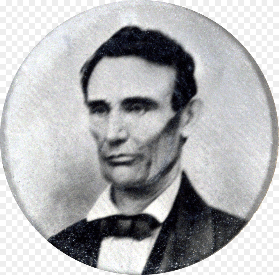 Abraham Lincoln Portrait From Campaign Button 1858 Abraham Lincoln Portrait, Accessories, Photography, Person, Tie Free Transparent Png