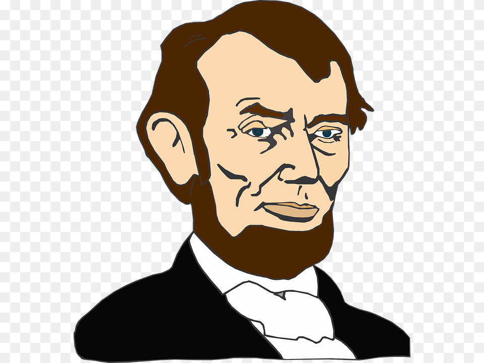 Abraham Lincoln President Freedom America Civil Illustration, Adult, Portrait, Photography, Person Png Image