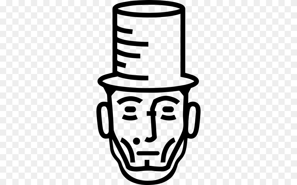 Abraham Lincoln Rubber Stamp Stampmore, Gray Png Image