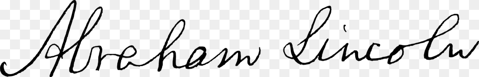 Abraham Lincoln Signature, Gray Png