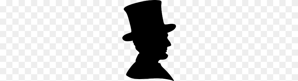 Abraham Lincoln Silhouette, Clothing, Hat, Person Png Image