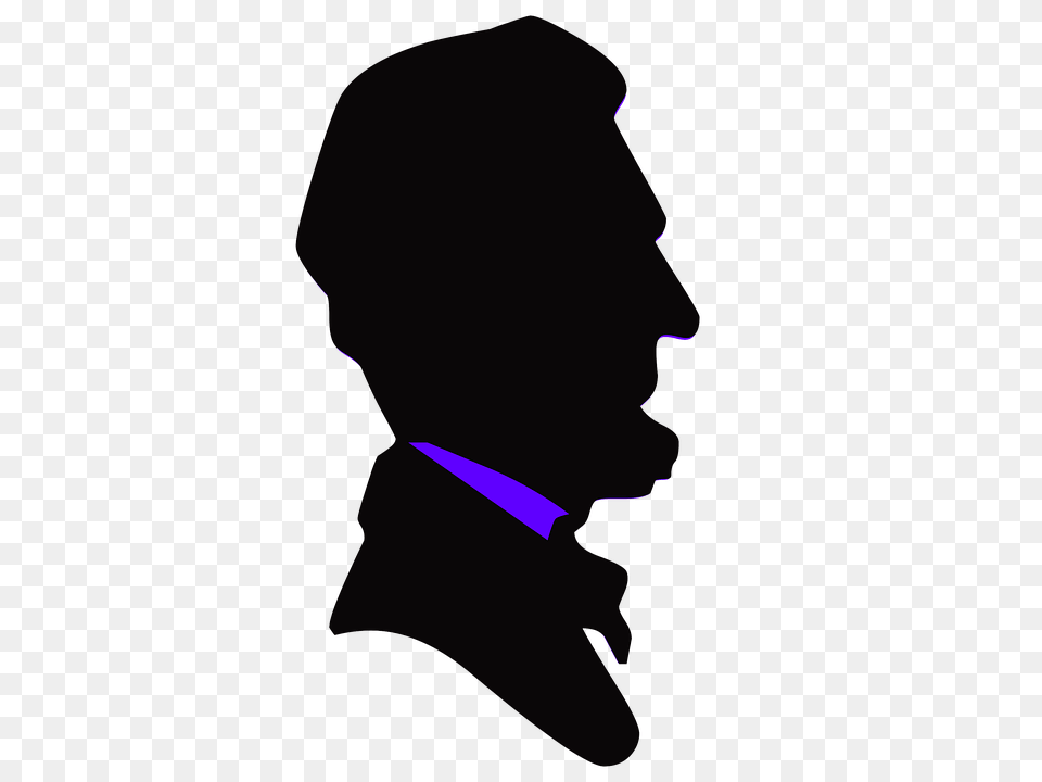 Abraham Lincoln Silhouette, Head, Person, Face, Accessories Png Image