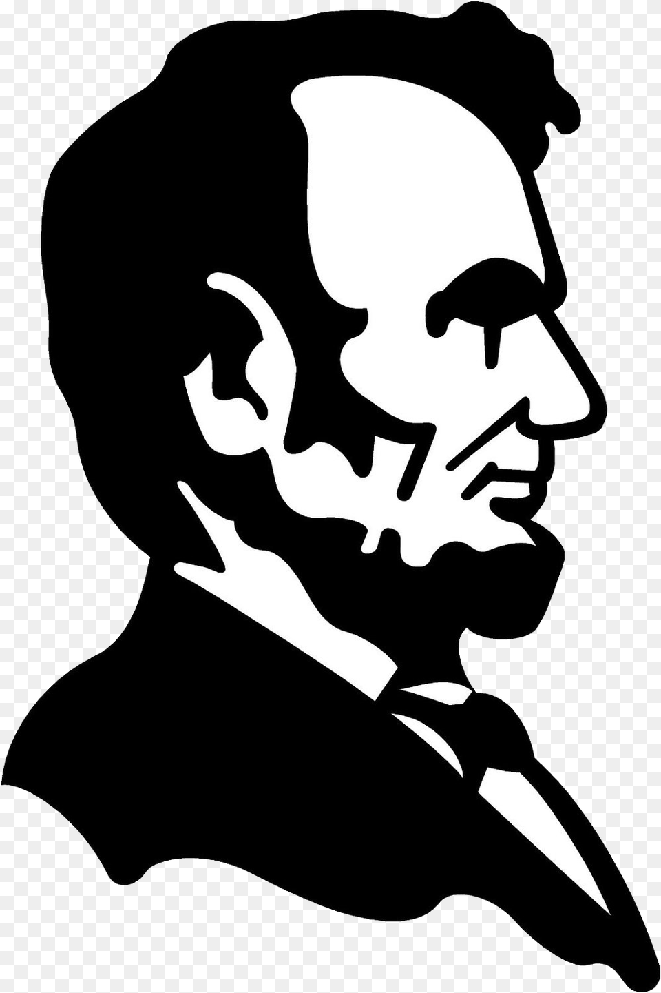 Abraham Lincoln Springfield Jr Blues Logo, Stencil, Person, Silhouette Free Transparent Png