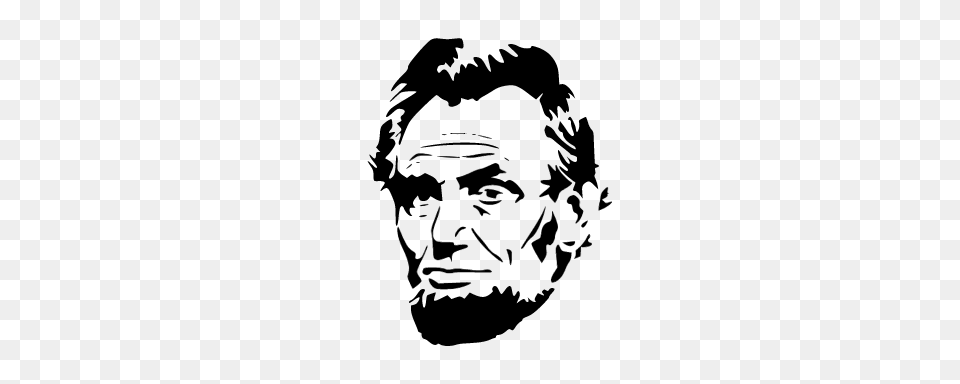 Abraham Lincoln Stencil High Quality Mil, Gray Free Png Download
