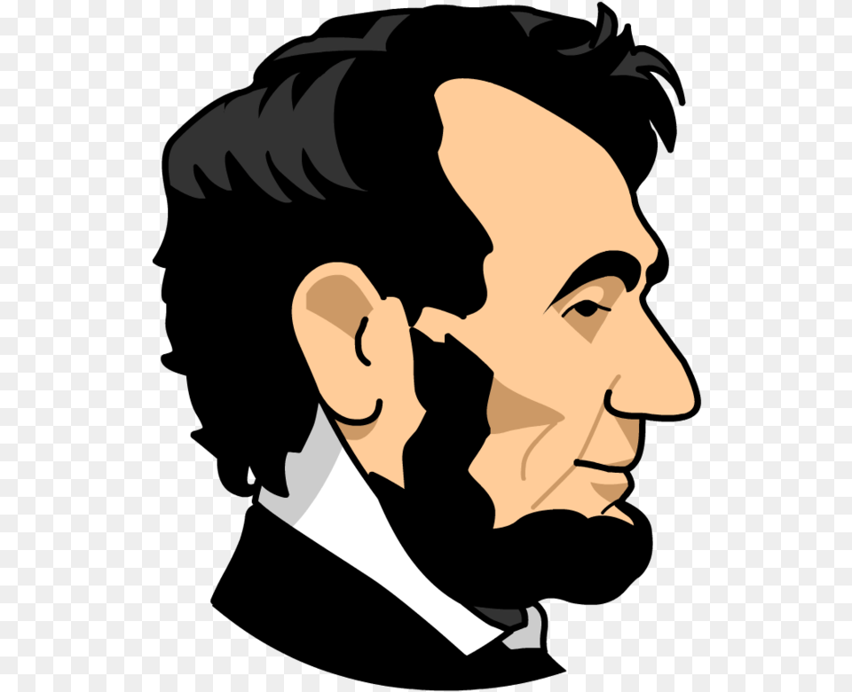 Abraham Lincoln Transparent Abraham Lincoln Cartoon Face, Accessories, Man, Male, Jewelry Free Png Download