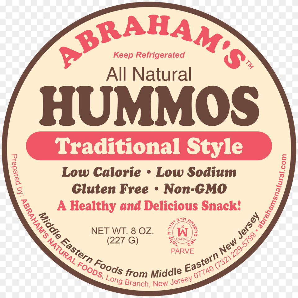 Abrahams Hummus, Advertisement, Poster, Disk, Text Png Image
