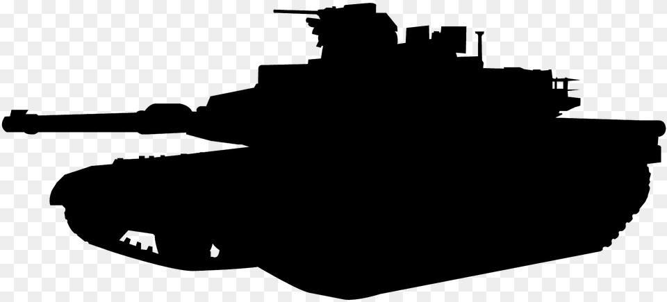 Abrams Tank Silhouette, Armored, Military, Transportation, Vehicle Free Png Download