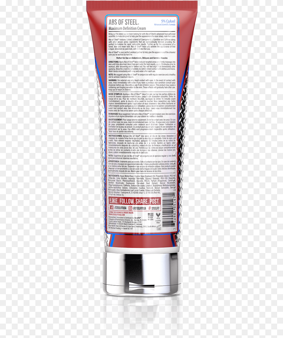 Abs Of Steel Cosmetics, Bottle, Sunscreen Png