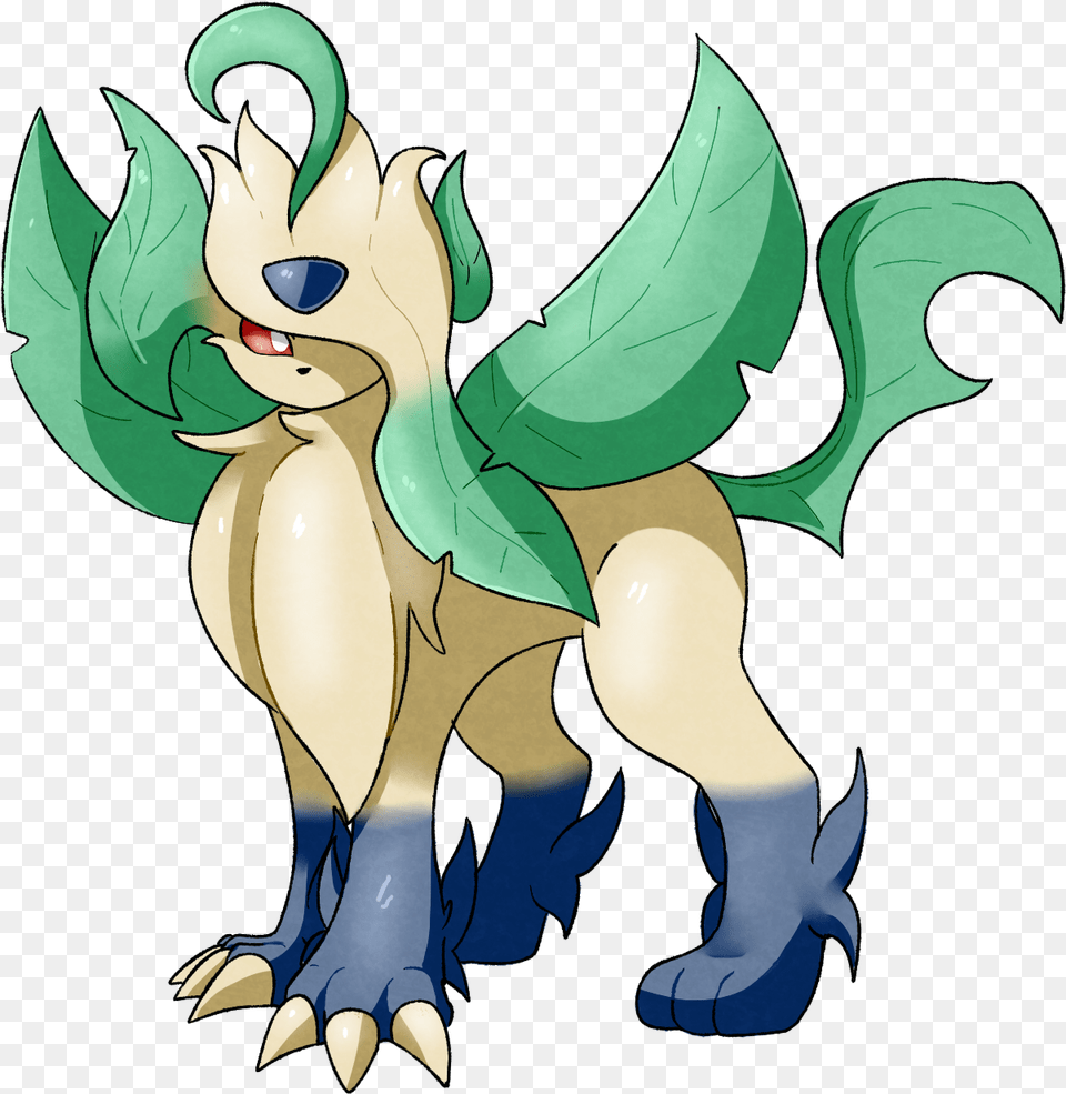 Absolleafeon Fusion Pokemon Leafeon And Absol Fusion, Baby, Person, Art, Face Free Transparent Png