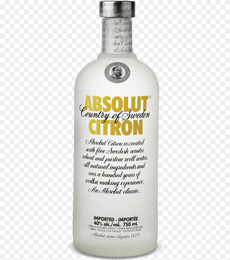 Absolut Citron 1ltr Absolut Citron Flavoured Vodka, Alcohol, Beverage, Liquor, Gin Free Transparent Png