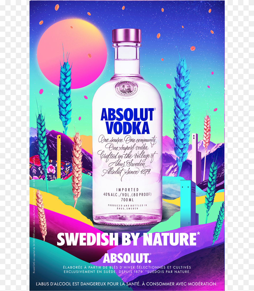 Absolut France Wheat, Advertisement, Alcohol, Beverage, Gin Png