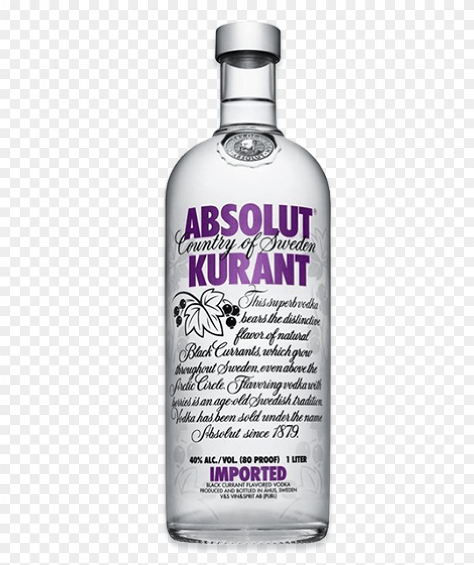 Absolut Kurant Vodka 700ml Vodka Absolut Kurant 750 Ml, Alcohol, Beverage, Gin, Liquor Png