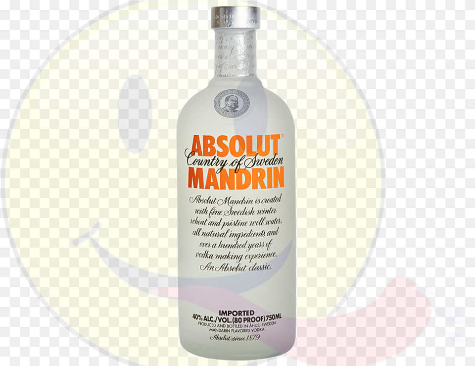 Absolut Mandarin, Alcohol, Beverage, Liquor Free Png Download