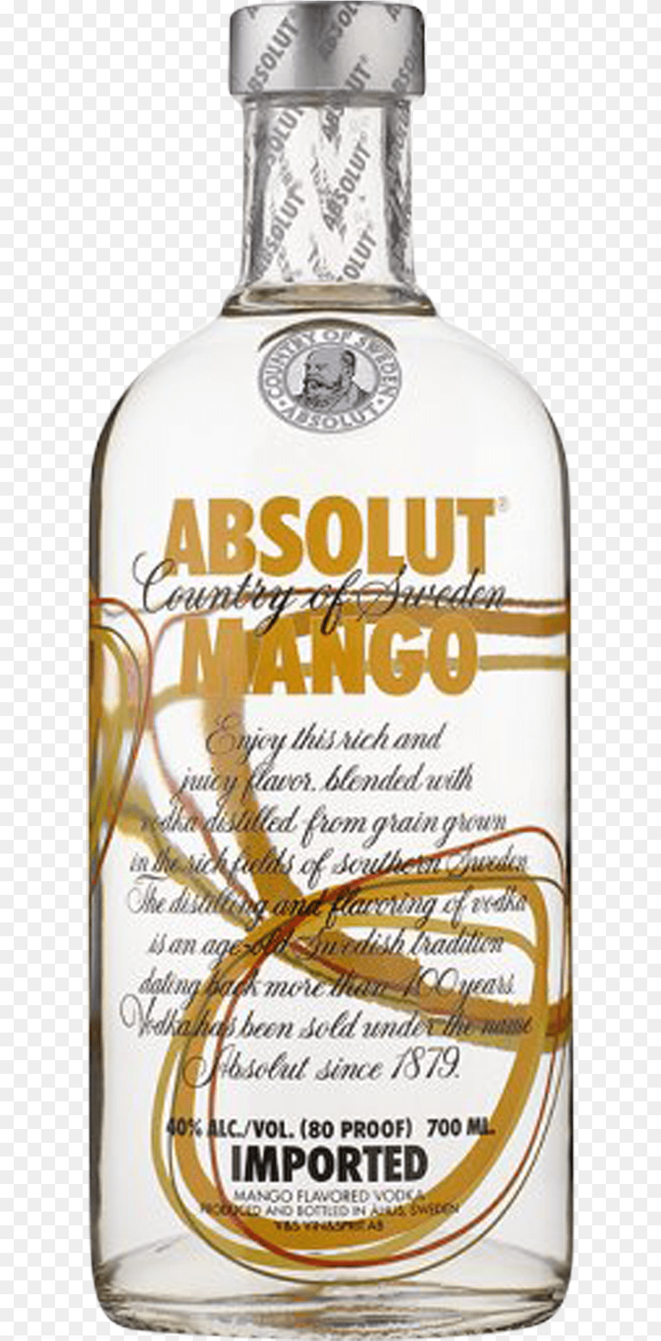 Absolut Mango Swedish Vodka, Alcohol, Beverage, Liquor, Gin Png Image
