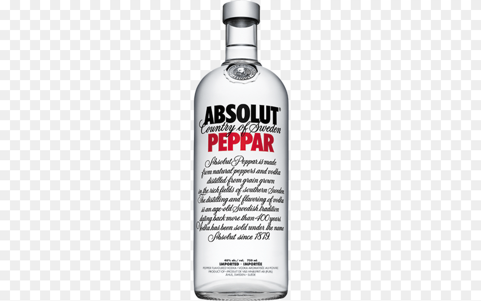 Absolut Peppar Swedish Grain Vodka 375ml Absolut Vodka, Alcohol, Beverage, Liquor, Gin Free Png Download