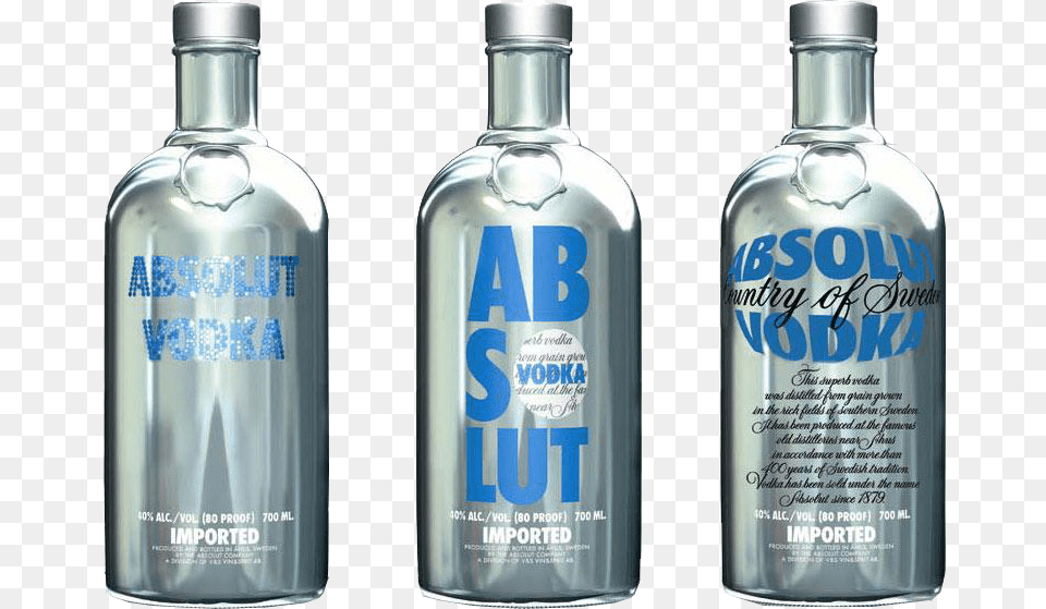 Absolut Vodka, Alcohol, Beverage, Liquor, Bottle Png Image