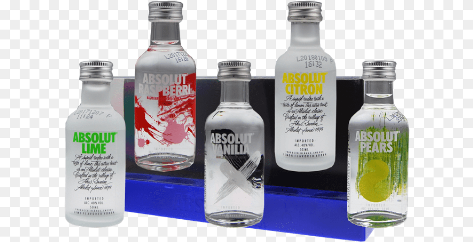 Absolut Vodka Miniset 5 X 5 Cl, Alcohol, Beverage, Liquor Png Image