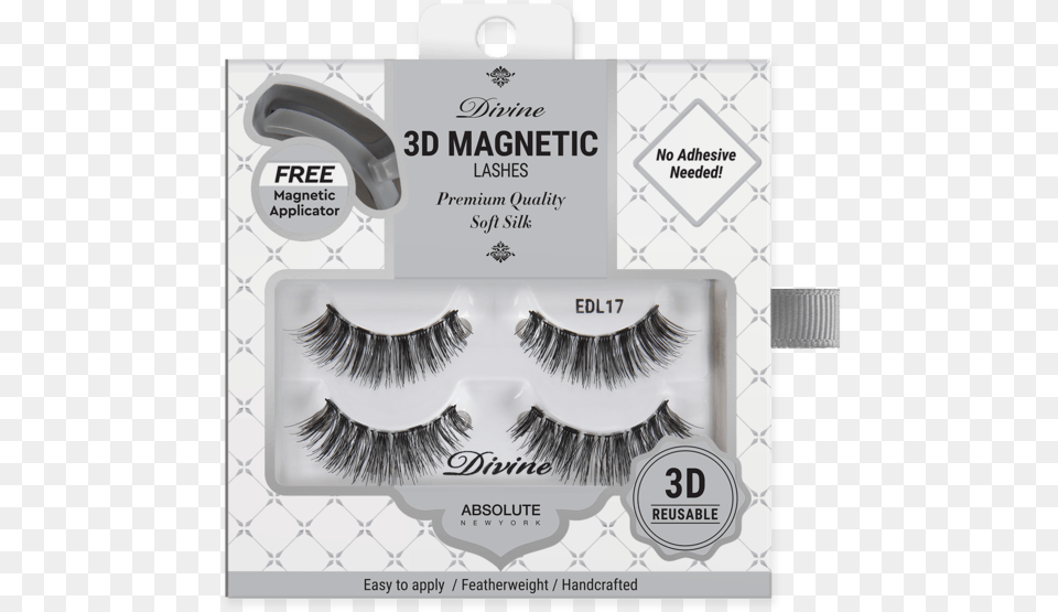 Absolute Divine 3d Magnetic Lashes Absolute New York Divine 3d Magnetic, Face, Head, Person, Brush Free Transparent Png