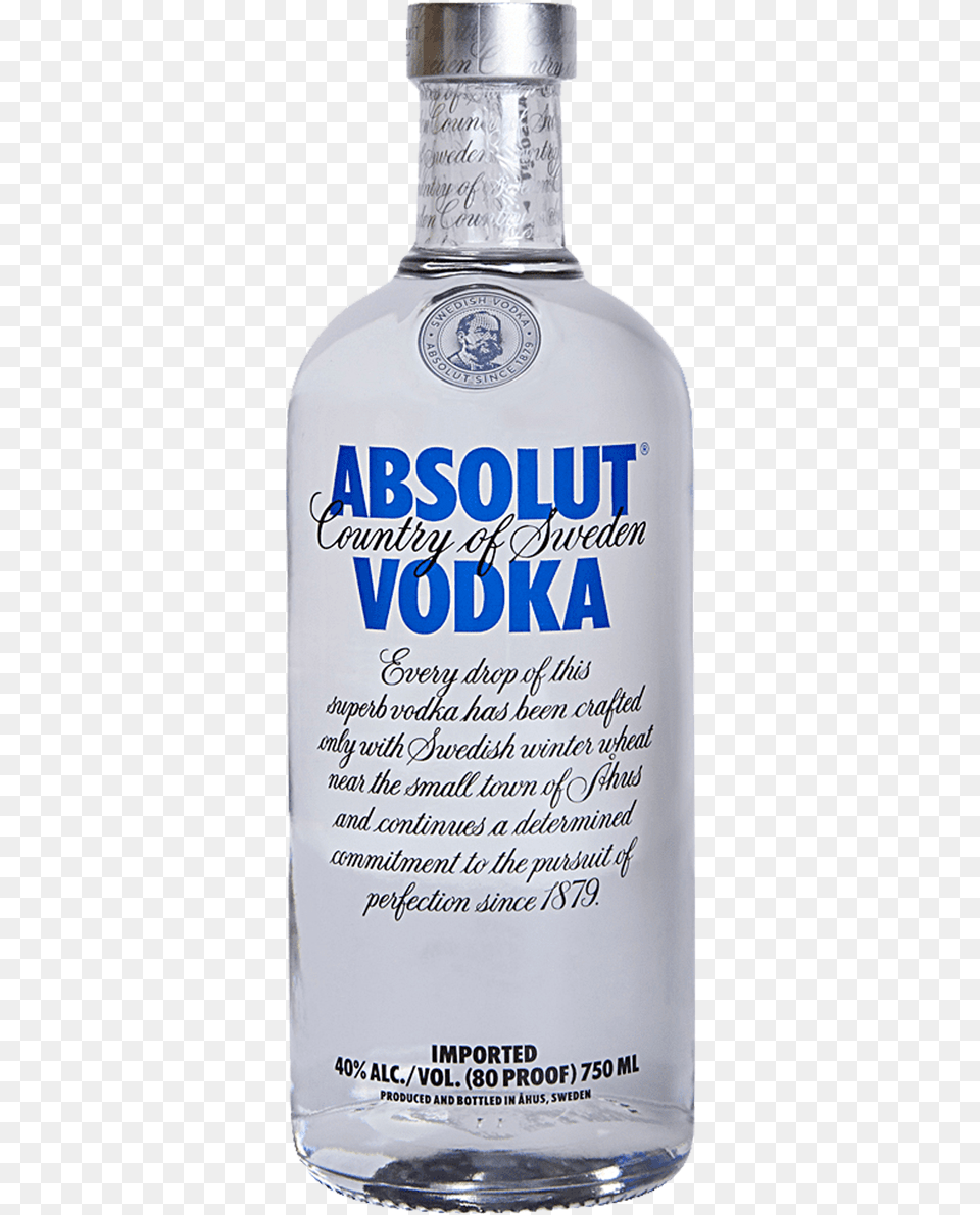 Absolute Vodka 750ml Absolut Blue 70 Cl, Alcohol, Beverage, Gin, Liquor Png