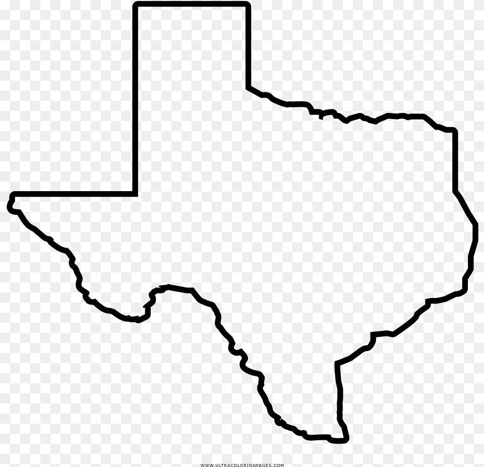 Absolutely Ideas Texas Map Coloring, Gray Free Transparent Png