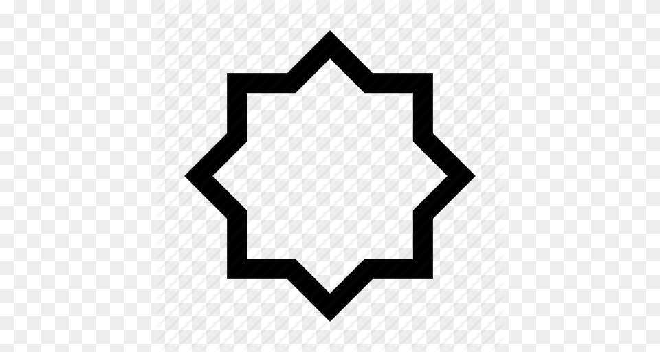 Abstract Arabesque Geometric Islamic Ornament Shape Star Icon, Symbol, Logo Free Png Download