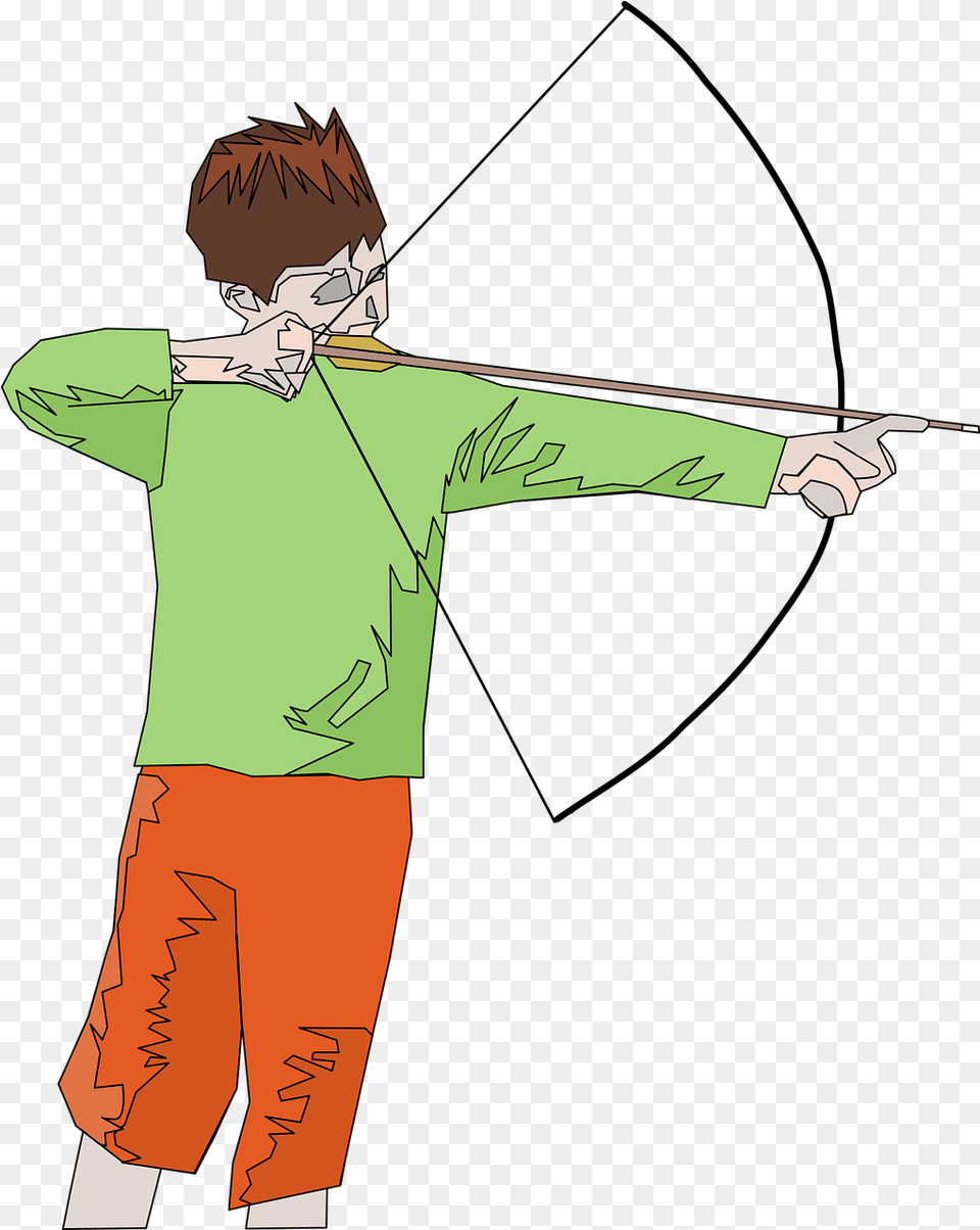 Abstract Archer Archery Tiro Con Arco Y Flecha, Boy, Child, Male, Person Png Image