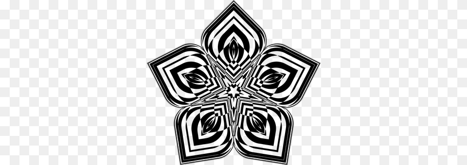 Abstract Art Black Geometric Mandala Abstractionism Art Black And White, Gray Free Png