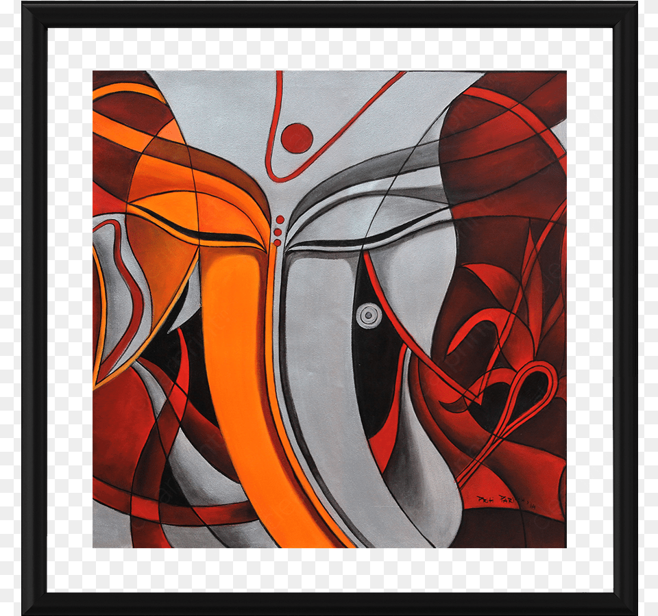 Abstract Art Modern Painting Images Of Ganesha, Graphics, Modern Art, Adult, Female Png Image