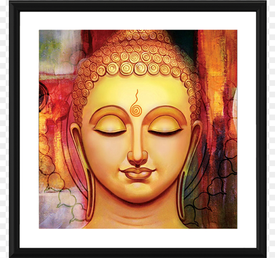 Abstract Art Photo Frame Gautama Buddha Only Face, Baby, Person, Head, Prayer Png