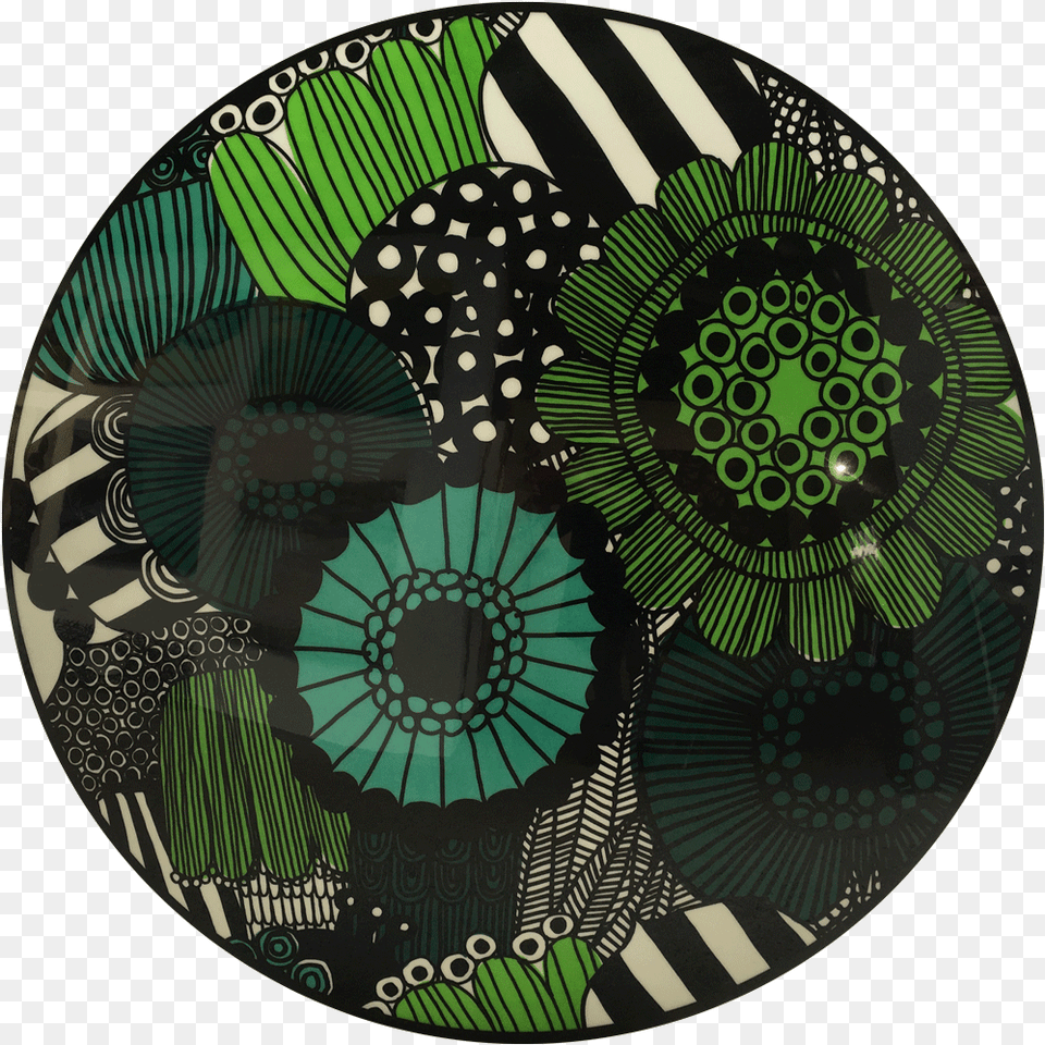 Abstract Art3d Flower Green Marimekko, Art, Plate, Disk, Dvd Free Png Download