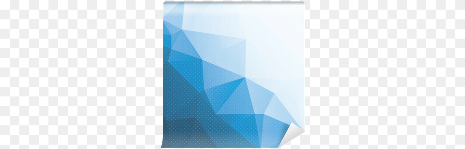 Abstract Blue Triangle Background With Dots Wall Mural Triangle, Ice, Nature, Outdoors, Art Free Png Download