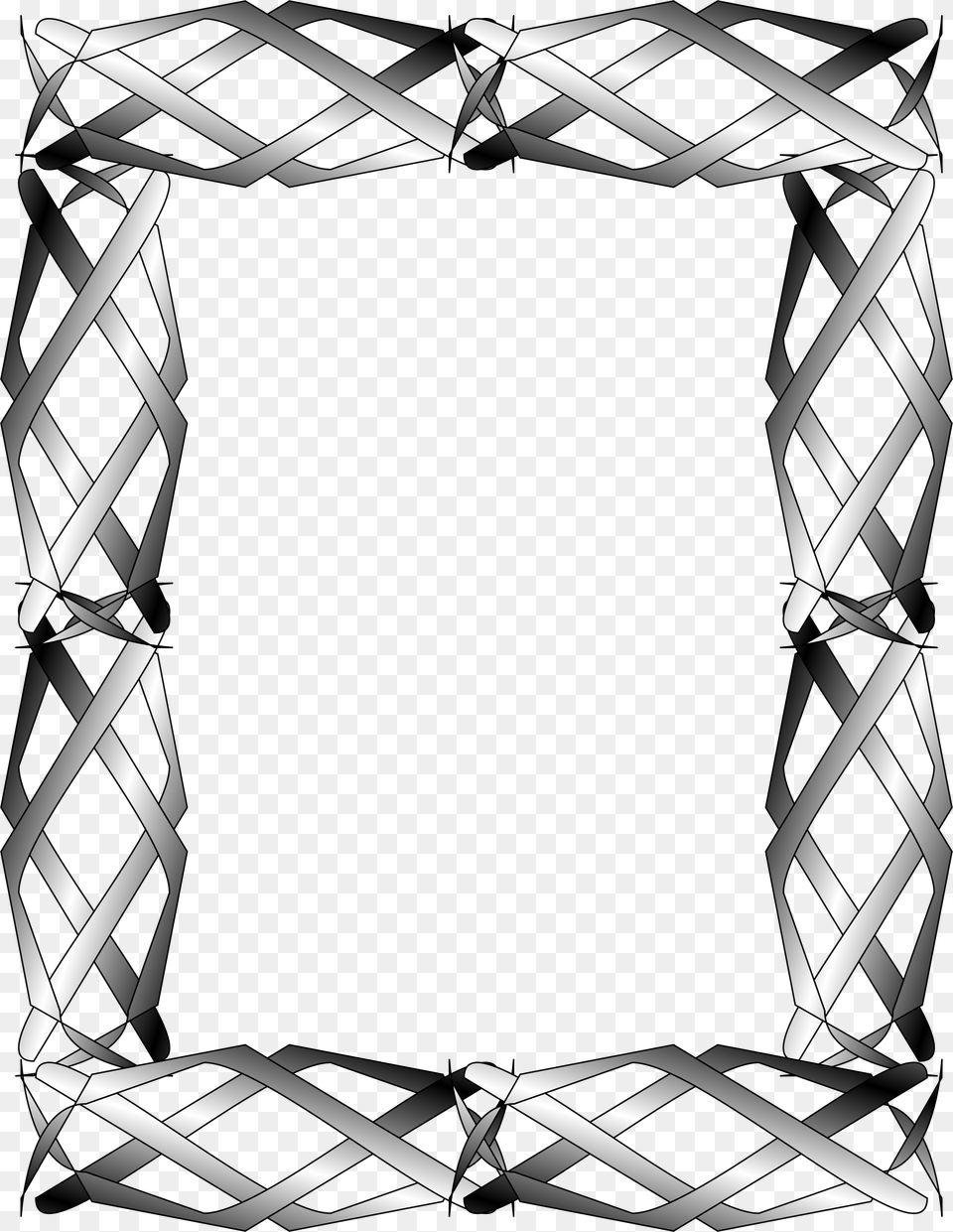 Abstract Border Black And White Png Image