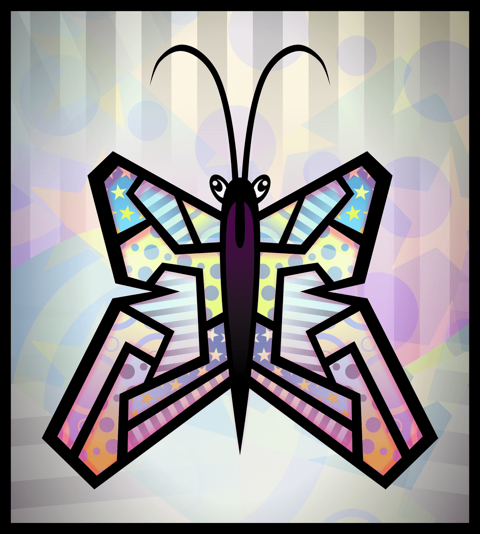 Abstract Butterfly Clipart, Art, Animal, Bee, Insect Png Image