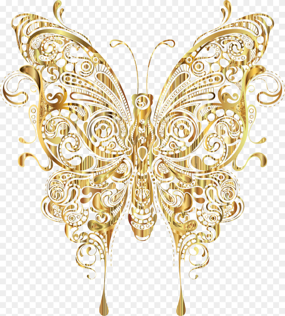 Abstract Butterfly Ii Big Image Background Gold Butterfly, Accessories, Pattern, Art, Jewelry Free Transparent Png