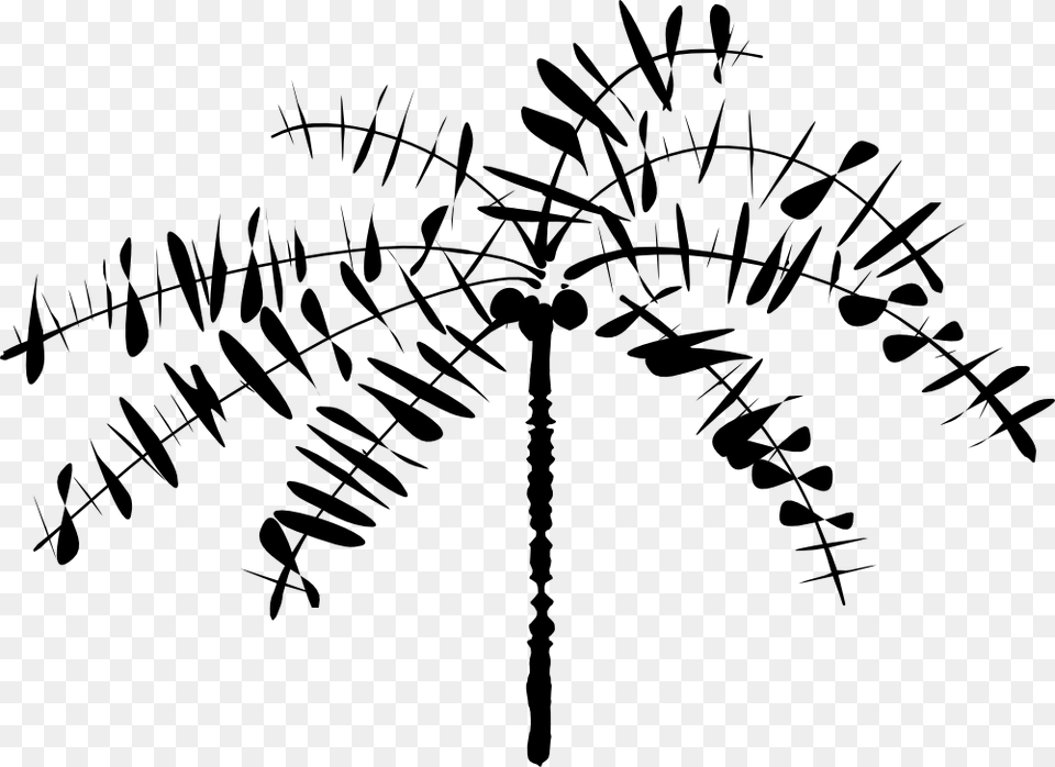 Abstract Clip Art, Silhouette, Fern, Plant, Flower Png