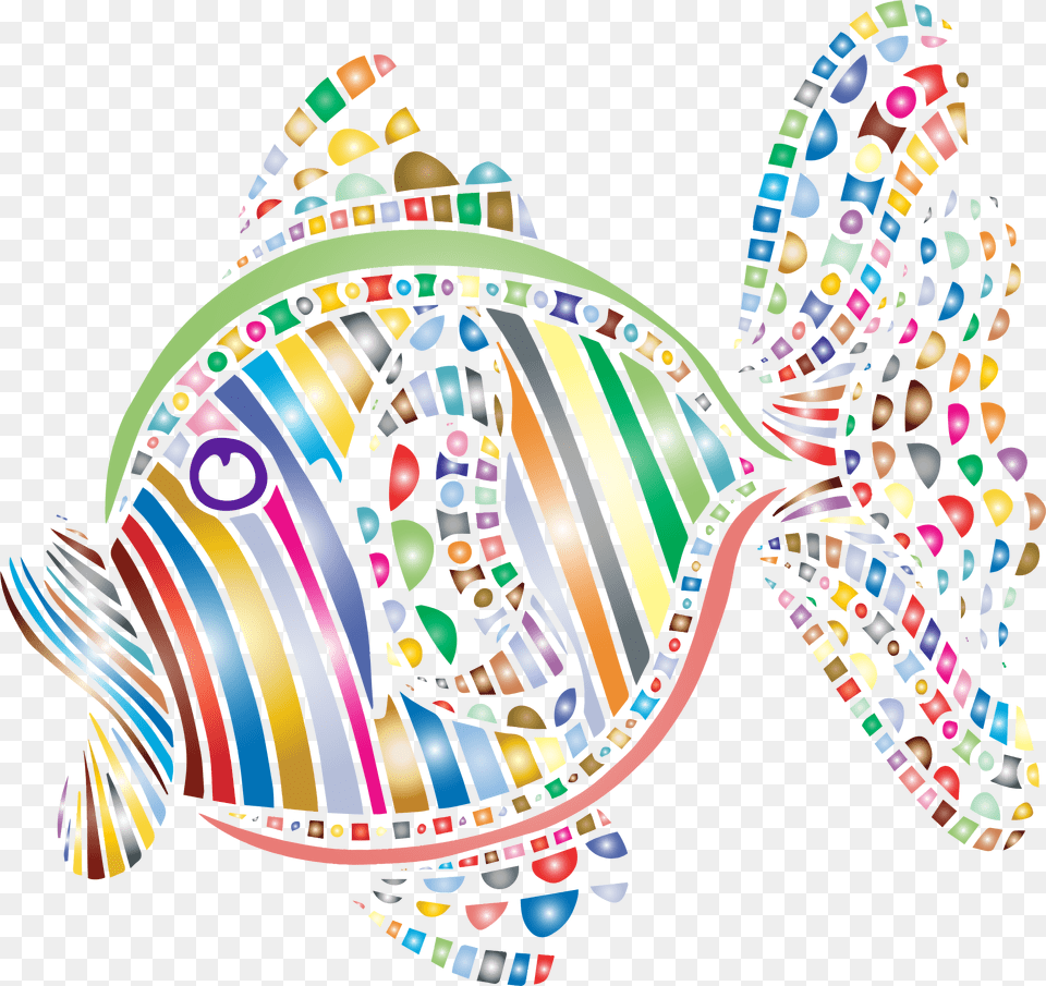 Abstract Colorful Fish 4 Clip Arts Psychedelic Fish Transparent Background, Art, Pattern, Graphics, Drawing Png